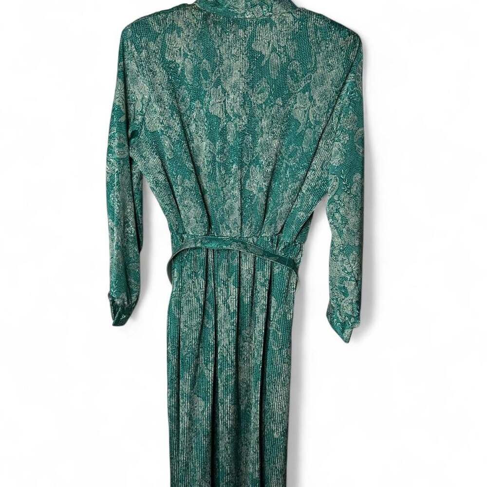 Vintage 80s L’Gante Petites Pleated Midi Dress NWT Size 8 Removable Belt - Picture 3 of 4